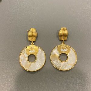 24K gold plated Pearl earrings
